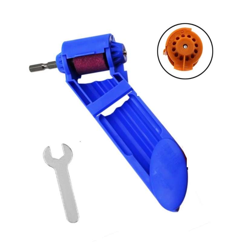 Portable Iron Straight Shank Twist Drill Bit Grinder(No Buckle Blue)