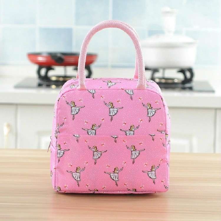 Portable Waterproof Padded Cold Insulation Lunch Box Bag(Geometry Grey)