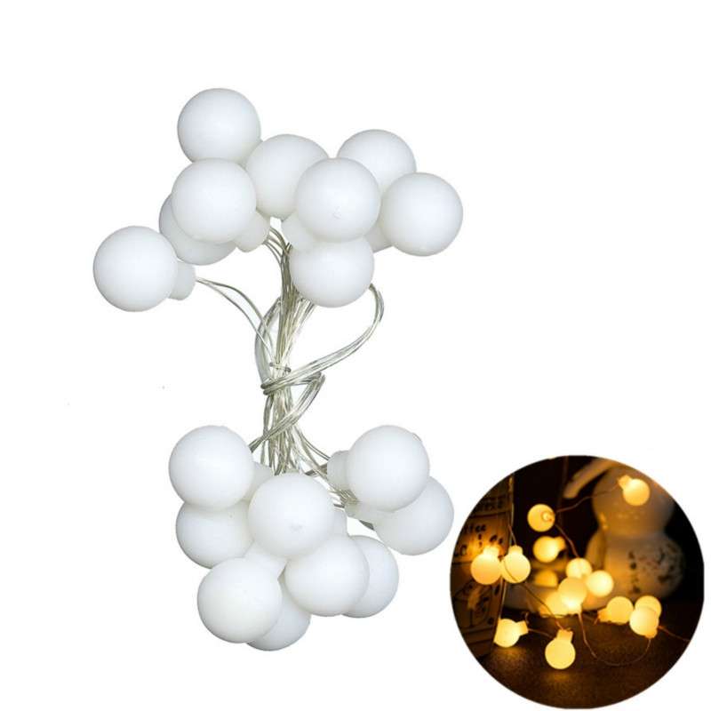 LED Waterproof Ball Light String Festival Indoor and Outdoor Decoration, Color:Warm White 50 LEDs -B