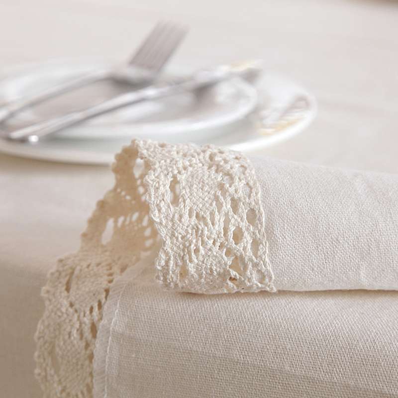 Linen Cotton Thicken Tablecloth Hem Splice Washable Coffee Dinner Table Cloth for Wedding Banquet, S