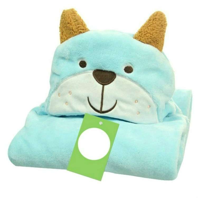 Baby Animal Shape Hooded Cape Bath Towel, Size:100×75cm(Orange Deer)