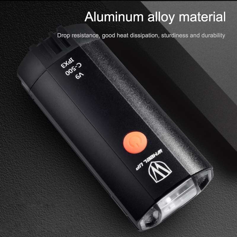 WHEEL UP USB Rechargeable LED Bicycle Headlights Mountain Bike Front Lights, Style:800 lumens