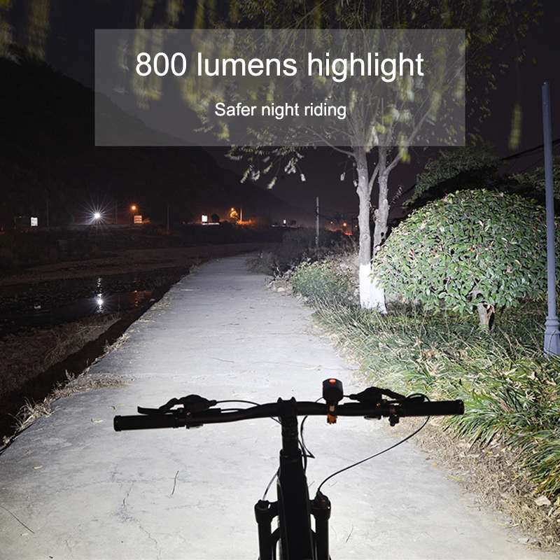 WHEEL UP USB Rechargeable LED Bicycle Headlights Mountain Bike Front Lights, Style:800 lumens