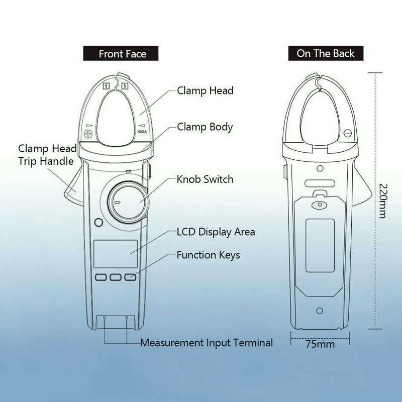 UNI-T UT213A Digital Clamp Meter AC DC Voltage Detector