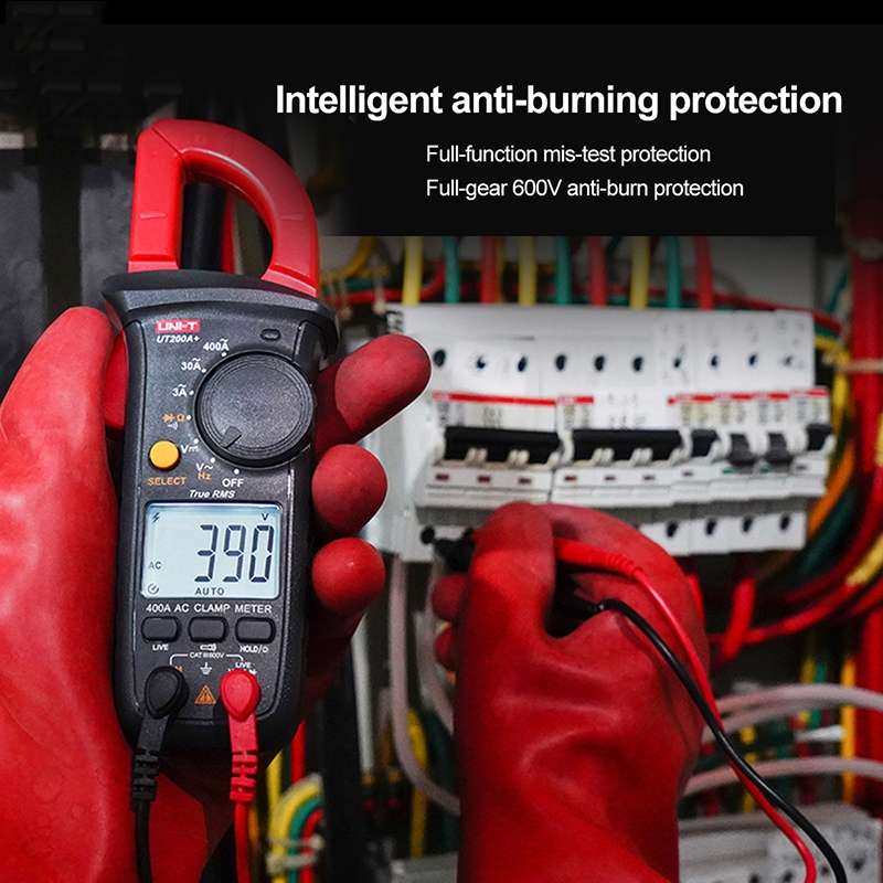 UNI-T UT200A+ 400A Digital Clamp Multimeter AC/DC Voltage Detector Frequency Resistance Tester