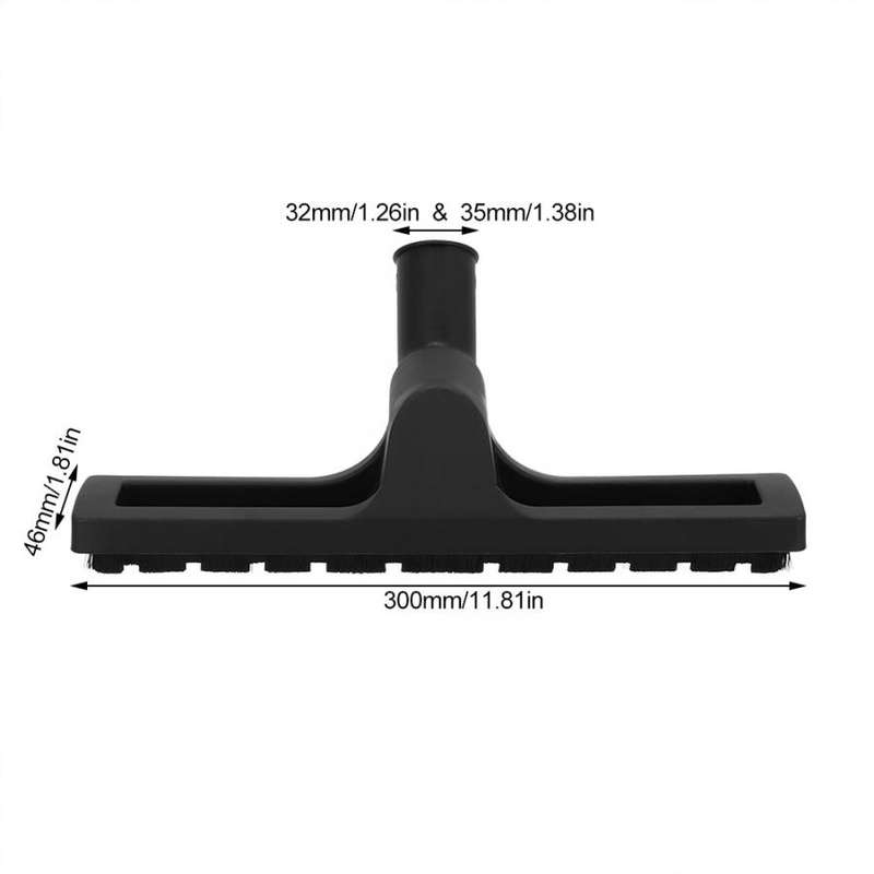 Vacuum Cleaner Head Accessories Floor Brush Tip Bristle Brush Head, Inner Diameter Size:32mm(Black)