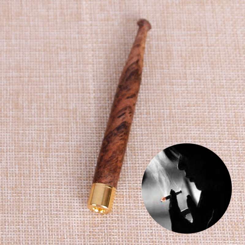 Ladies Twig Pull Rod Filter Can Wash Wood Sandalwood Long Cigarette Holder, Specifications:5 mm Fine