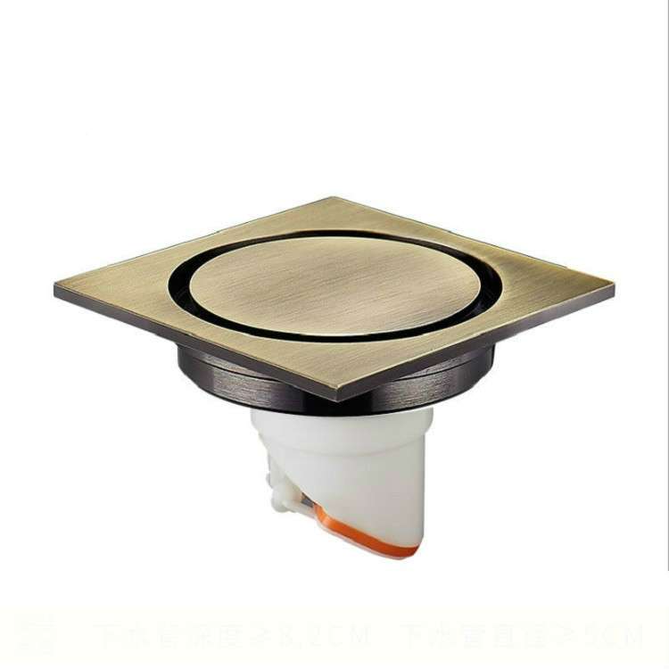 Kitchen Toilet Sewer Deodorant Anti-flooding Anti-odor Invisible Floor Drain(Brushed Silver)