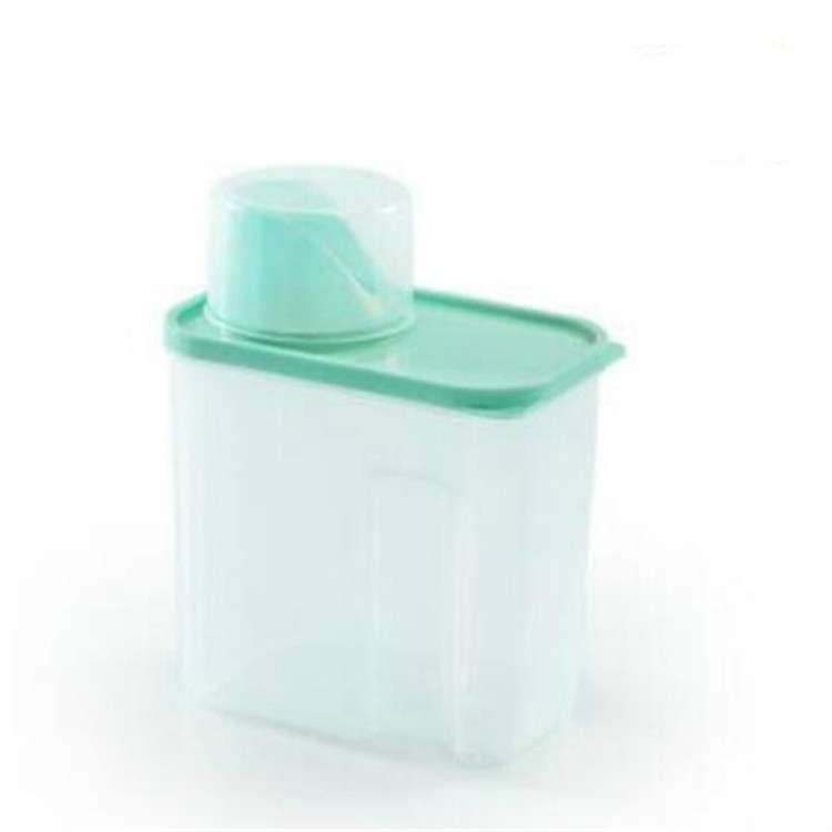 2L Household Plastic Transparent Washing Powder Storage Box Storage Container(Blue)
