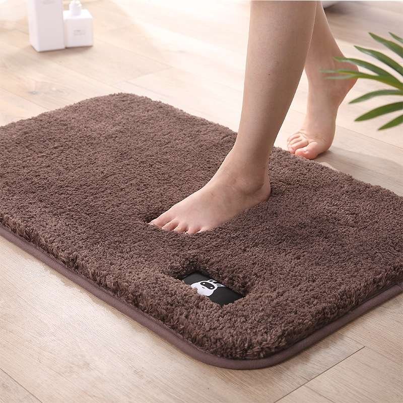 Bathroom Toilet Absorbent Bath Mat Carpet Bedroom Non-slip Foot Pad, Size:50x80cm(Dark Grey)