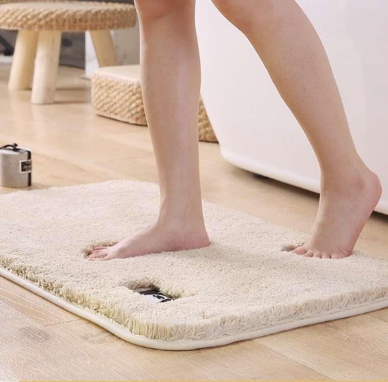 Bathroom Toilet Absorbent Bath Mat Carpet Bedroom Non-slip Foot Pad, Size:50x80cm(Dark Grey)