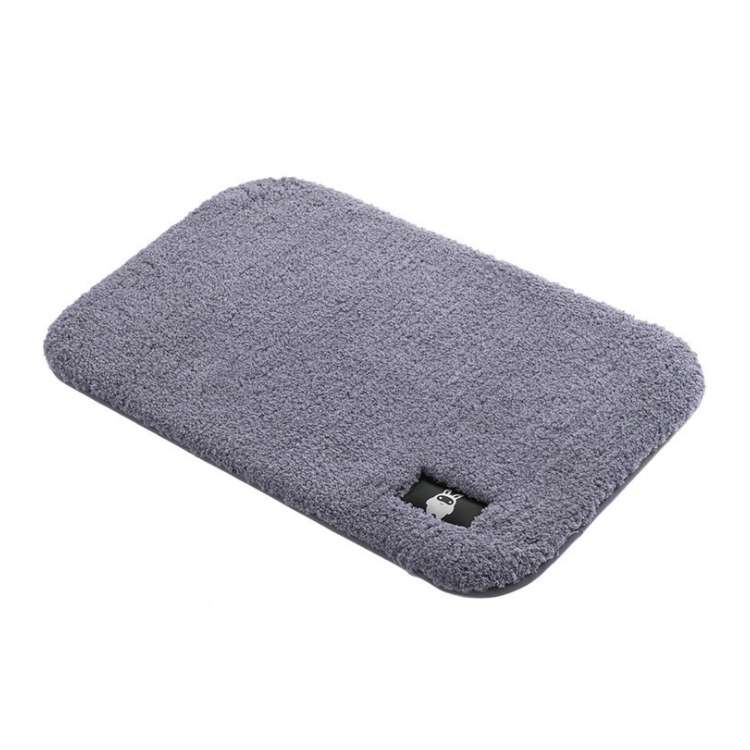 Bathroom Toilet Absorbent Bath Mat Carpet Bedroom Non-slip Foot Pad, Size:60x90cm(Gray)