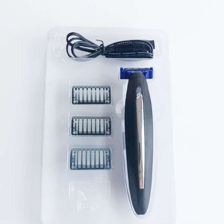 Electric Men Shaver Rechargeable Shaver Trimmer(Black + Blue)