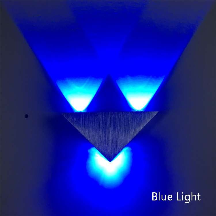 9W LED Triangle Wall Light Interior Corridor Aisle Lights(Blue Light)