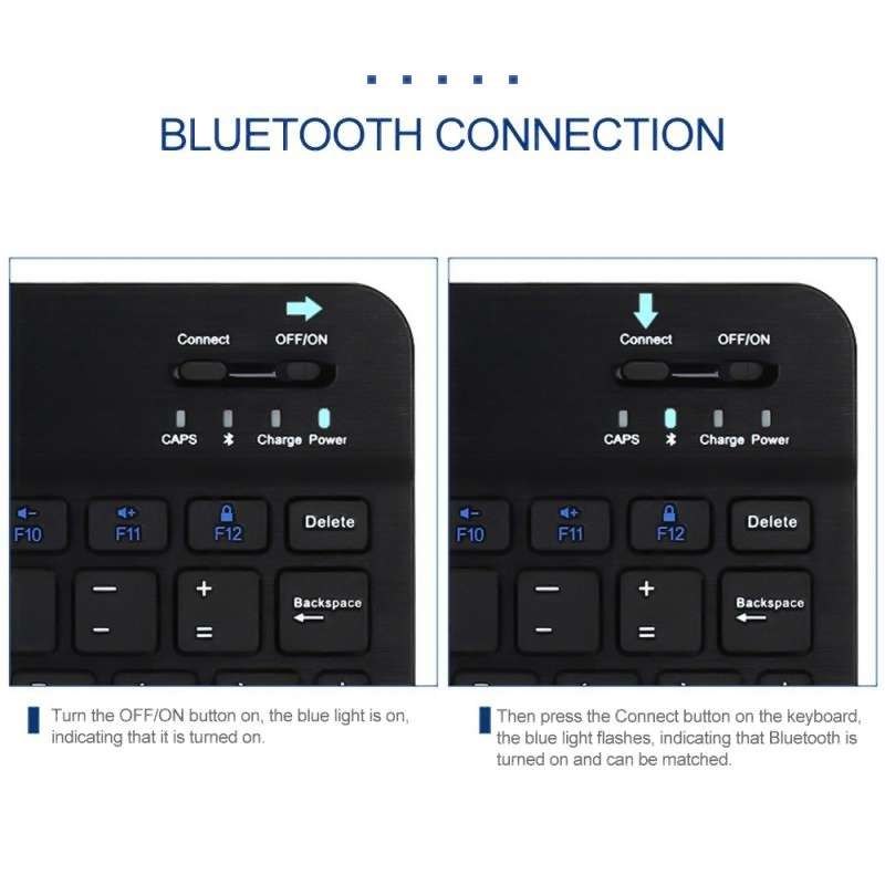 YS-001 9.7-10.1 Inch Tablets Phones Universal Mini Wireless Bluetooth Keyboard, Style:with Bluetooth
