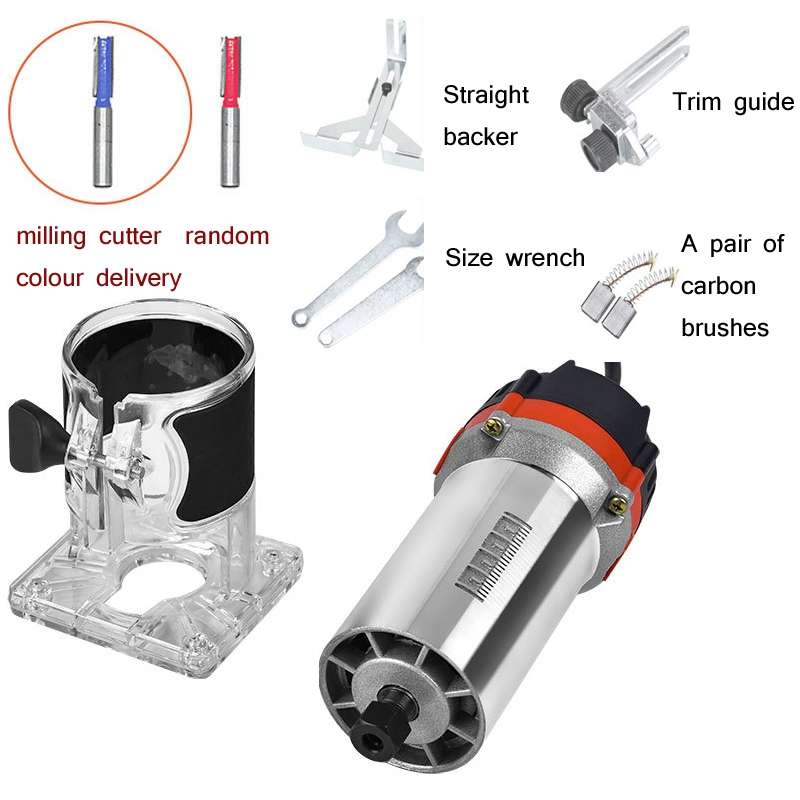 Woodworking Trimming Machine Multifunctional Electric Wood Milling Slotting Machine Engraving Tools