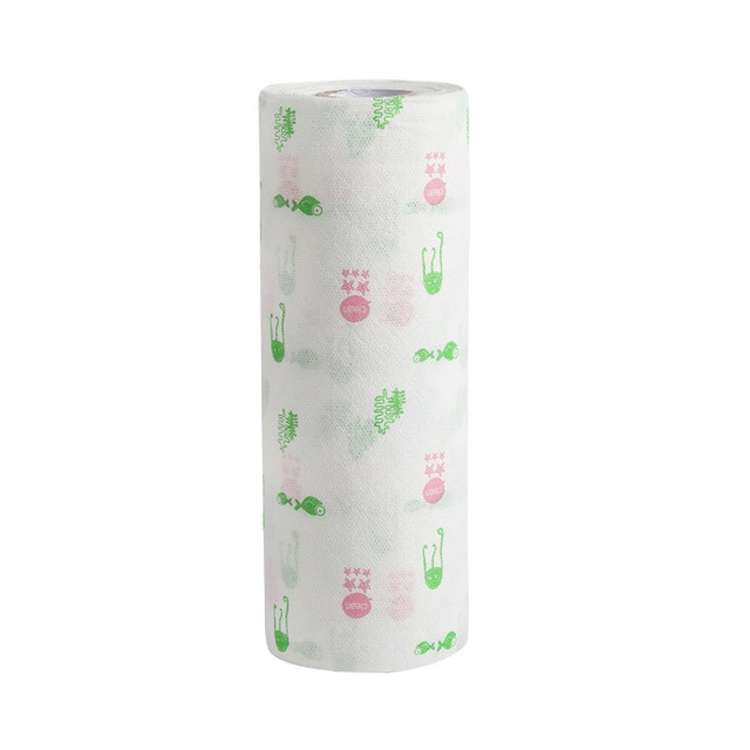 50 Sheets Washable Lazy Rag Kitchen Non-woven Cloth Wet and Dry Dual-use Dish Towel(White)