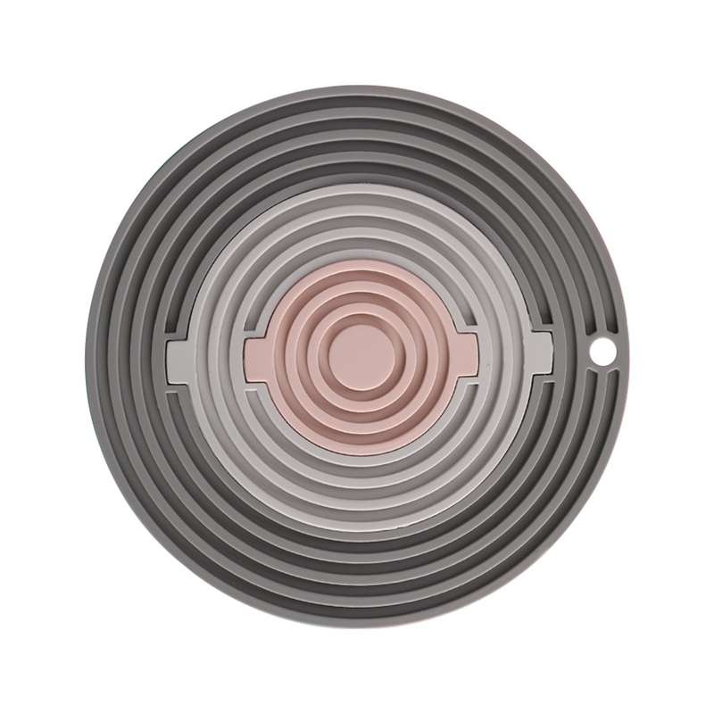 3 in 1 Round Silicone Heat Insulation Pad High Temperature Resistant Multifunctional Tableware Pad C