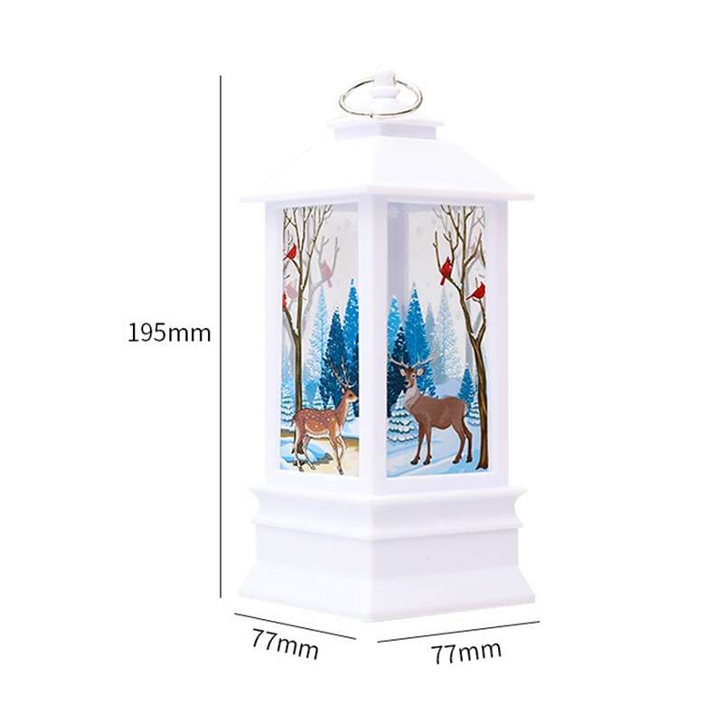 Christmas Flame Lantern Christmas Decoration LED Luminous Ornament Candlestick Lamp, Size: Large 77