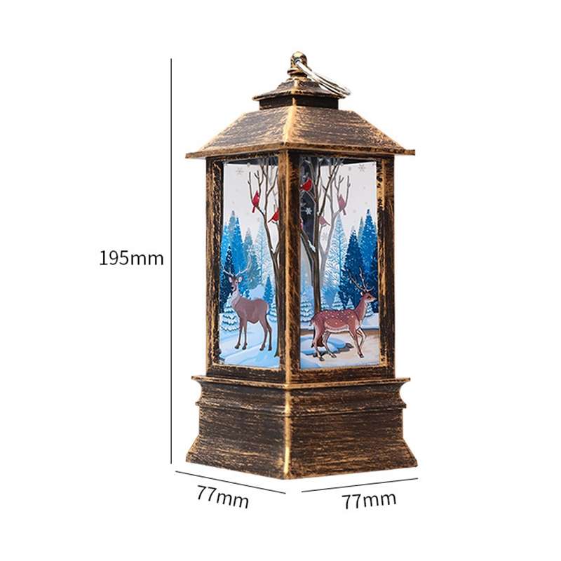 Christmas Flame Lantern Christmas Decoration LED Luminous Ornament Candlestick Lamp, Size: Large 77