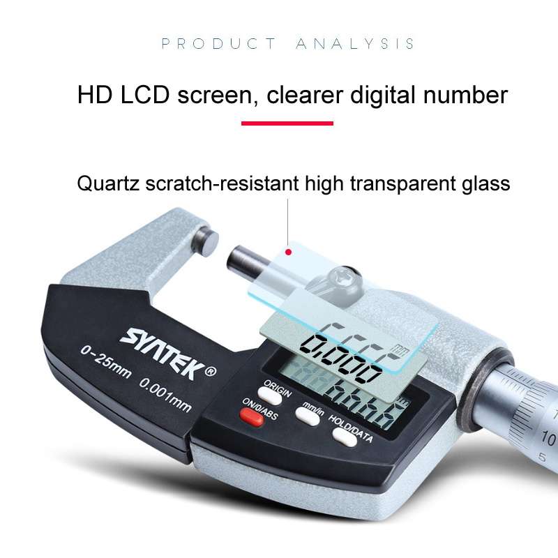 Digital Display Outer Diameter Micrometer 0.001mm High Precision Electronic Spiral Micrometer Thickn