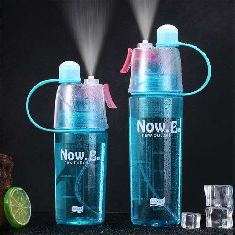 Creative Spray Water Bottle Sports Bottle Portable With Lid Summer Hydration Beauty Plastic Cup, Siz