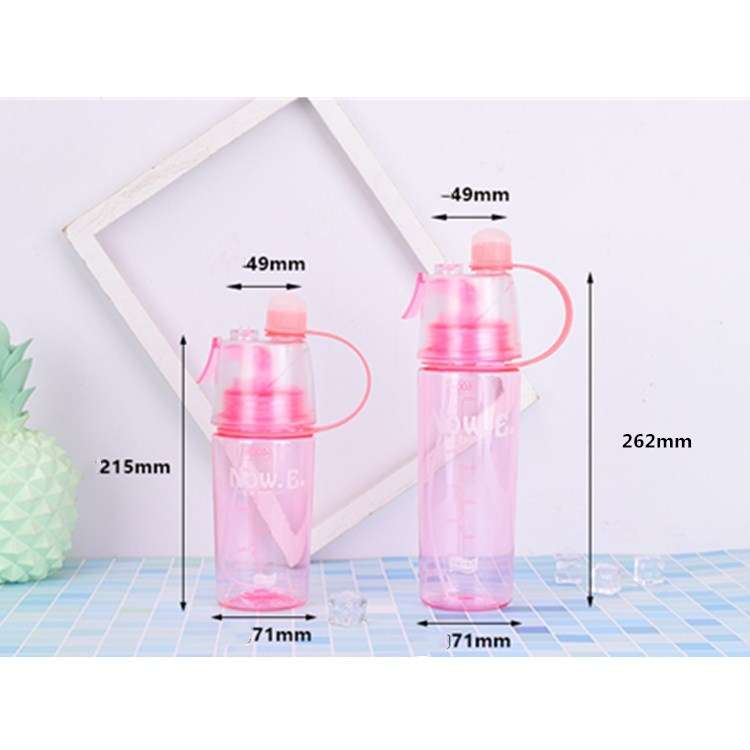 Creative Spray Water Bottle Sports Bottle Portable With Lid Summer Hydration Beauty Plastic Cup, Siz
