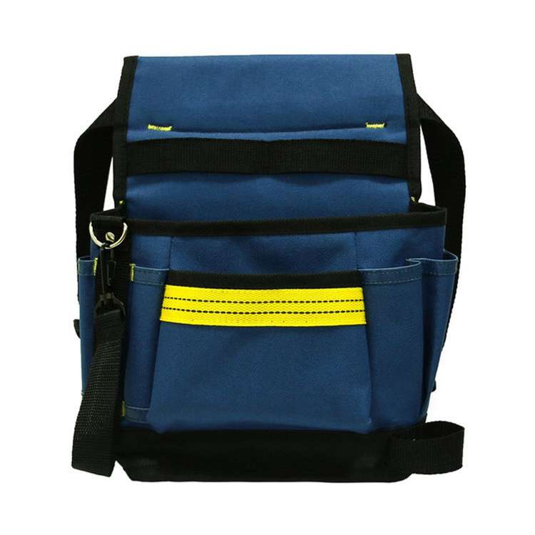 Electrician Maintenance Adjustable Multi-pocket Hardware Tool Belt Bag Multi-function Storage Bag(Bl
