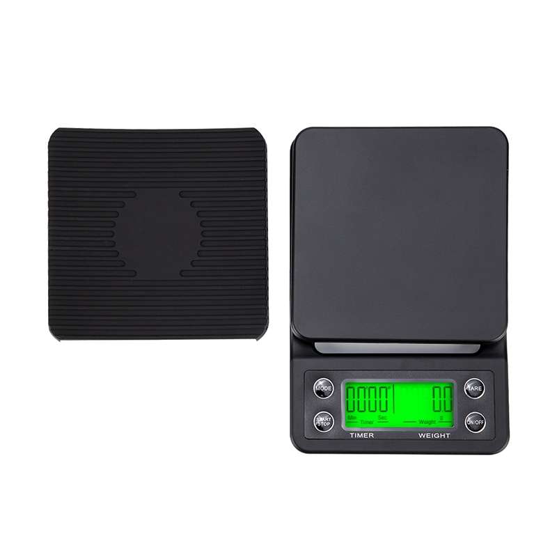 Hand Punch Coffee Scales Timing Electronic Timer Scale Kitchen Scales, Model:5kg/0.1g(Wine Red)