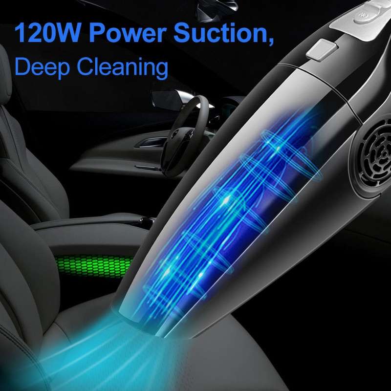 Car Vacuum Cleaner High Power 120W Home Car Dual-use Vacuum Cleaner Powerful Dry and Wet Wired Model