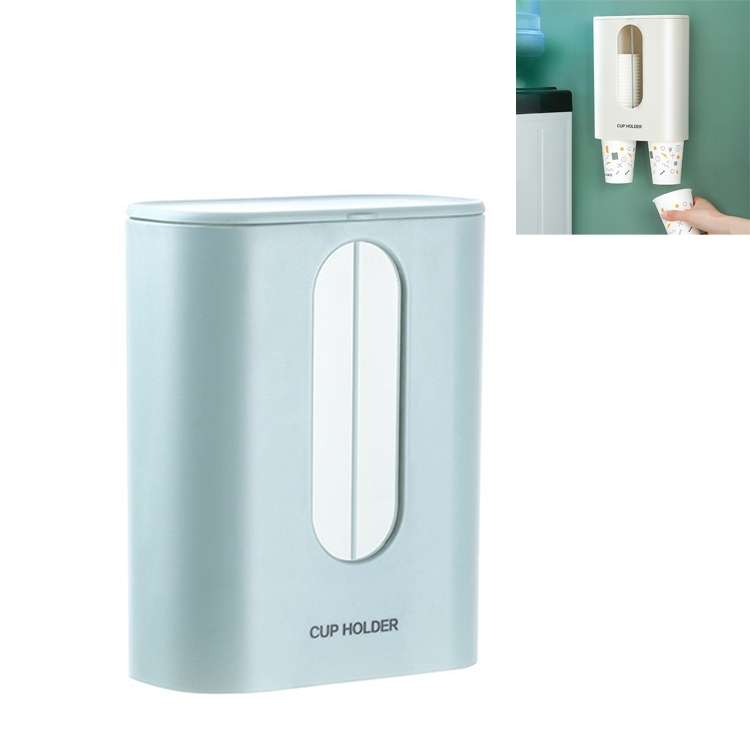 Household Punch-free Wall-mounted Disposable Paper Cup Taker Automatic Water Cup Holder Dispenser(Bi