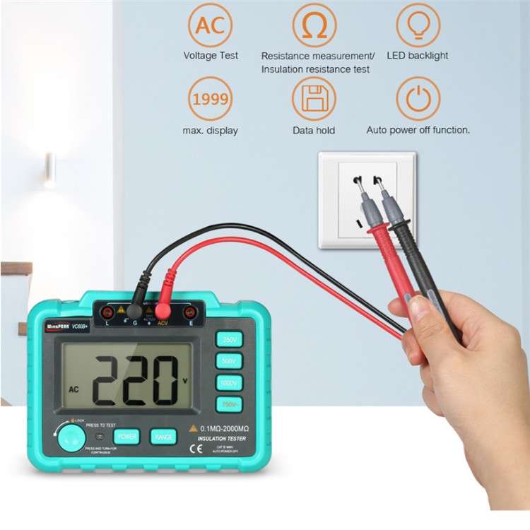 VC60B+ Digital Multimeter Measuring Instrument Digital Insulation Resistance Tester