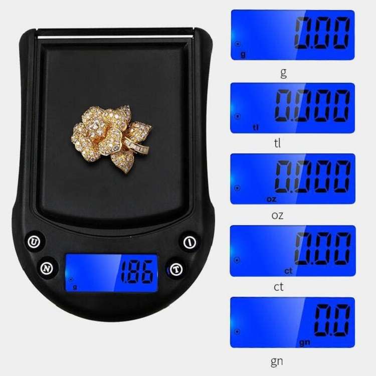 Precision Palm Scale Gold Silver Jewelry Scale Pocket Scale, Specification:200g/0.01g, Style:Without
