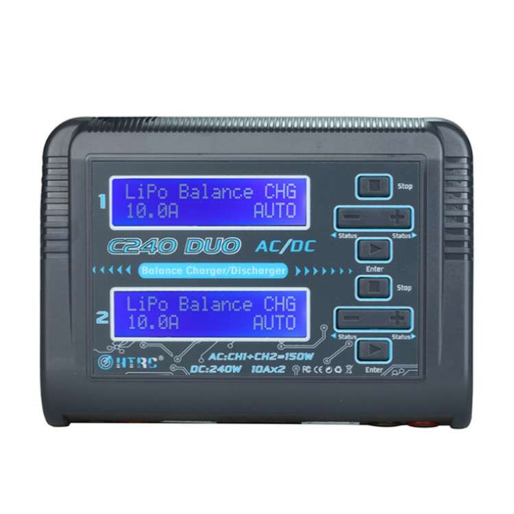 HTRC C240 Balanced Lithium Battery Charger Remote Control Airplane Toy Charger, Specification:EU Plu