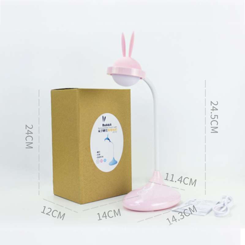 Rabbit Touch Desk Lamp USB Charging Eye Protection Creative Student Reading Bedroom Folding Bedside