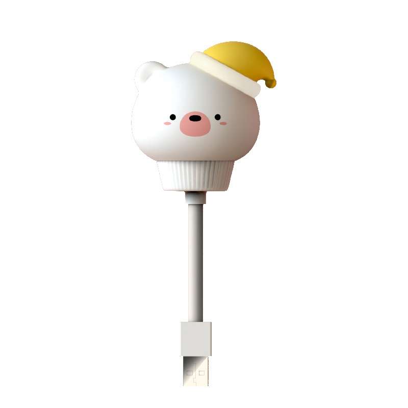 USB Night light LED Cute Bedroom Sleep Eye Protection Bedside Lamp, Style:Regular Version(Rabbit)