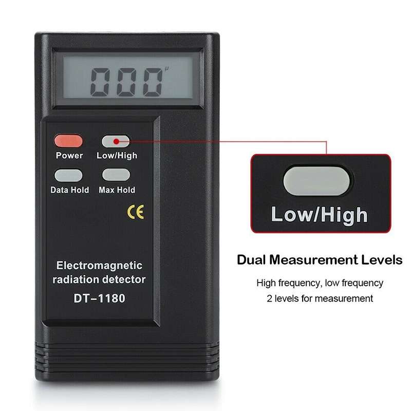 DT-1180 Electromagnetic Radiation Detector Measuring Range 50-1999V/M Electromagnetic Wave Radiation