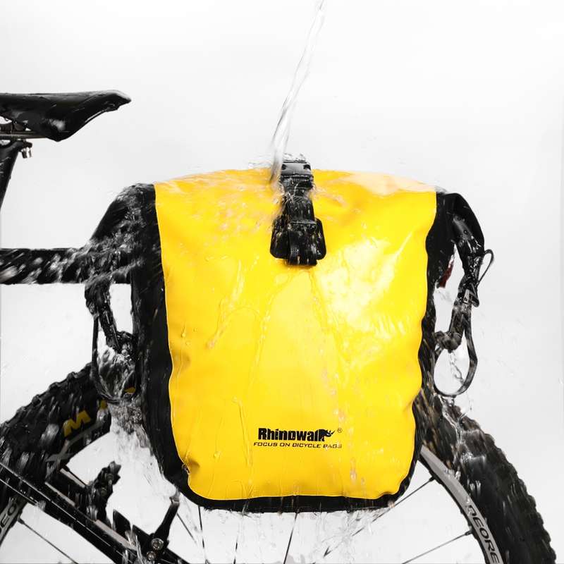 Rhinowalk Bicycle Fully Waterproof Shelf Backpack Medium and Long-distance Cycling Equipment Bag(Yel