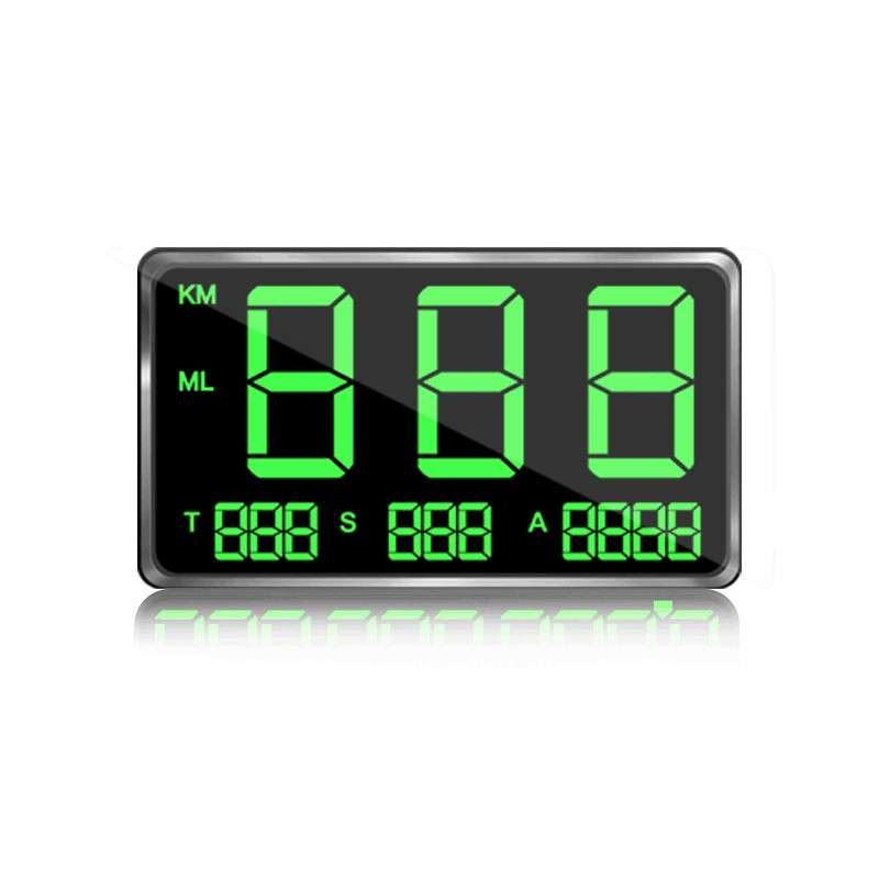 Kingneed C80 4.5inch HUD Car Head-up Display GPS Speed Meter Overspeed Alarm Mileage Altitude Clock(