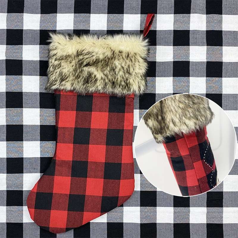 Christmas Ornaments Burlap Socks Candy Socks Gift Bag(Senior)