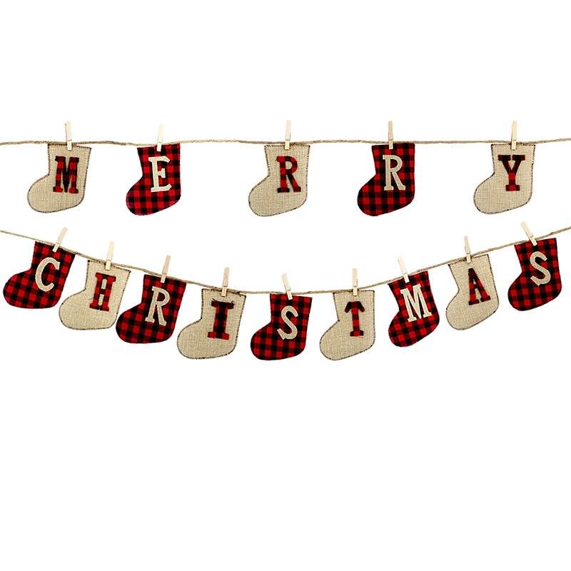 Christmas Banner MERRY CHRISTMAS Christmas Decoration Flag Christmas Pendant