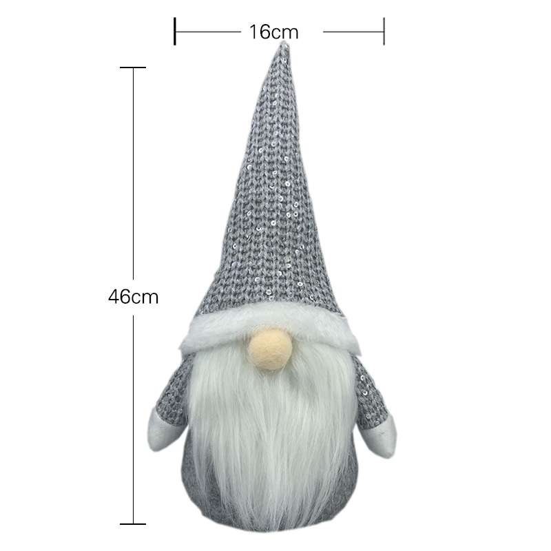 Christmas Decorations Window Decorations for Faceless Elderly Dolls Decorative Dolls(Pink)
