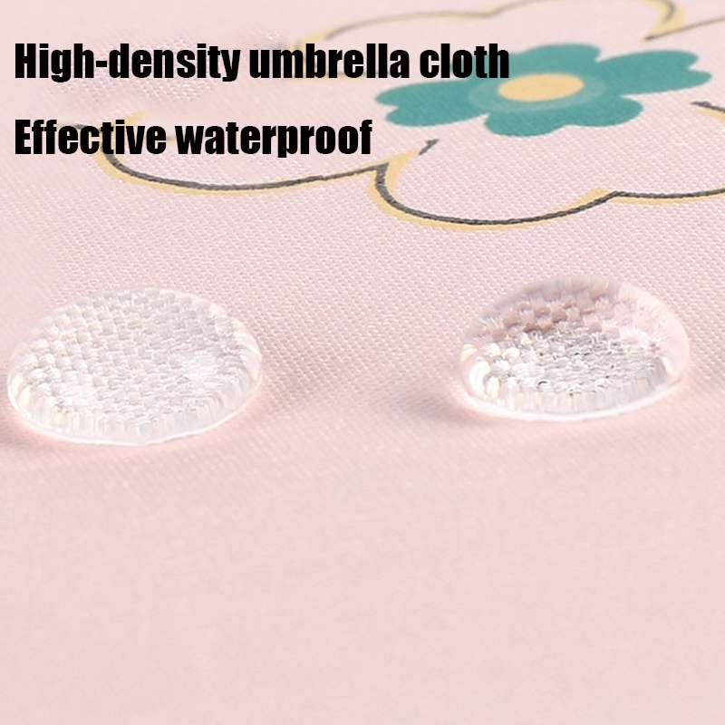 Student Vinyl Sunscreen Small Fresh Umbrella Folding Automatic Umbrella, Style:Nine Plywood(Yellow)