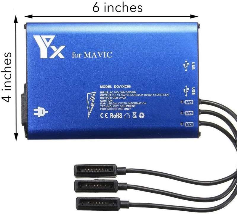 For DJI MAVIC Pro Aluminum Alloy 5 in 1 Hub Intelligent Battery Controller Charger, Plug Type:US Plu