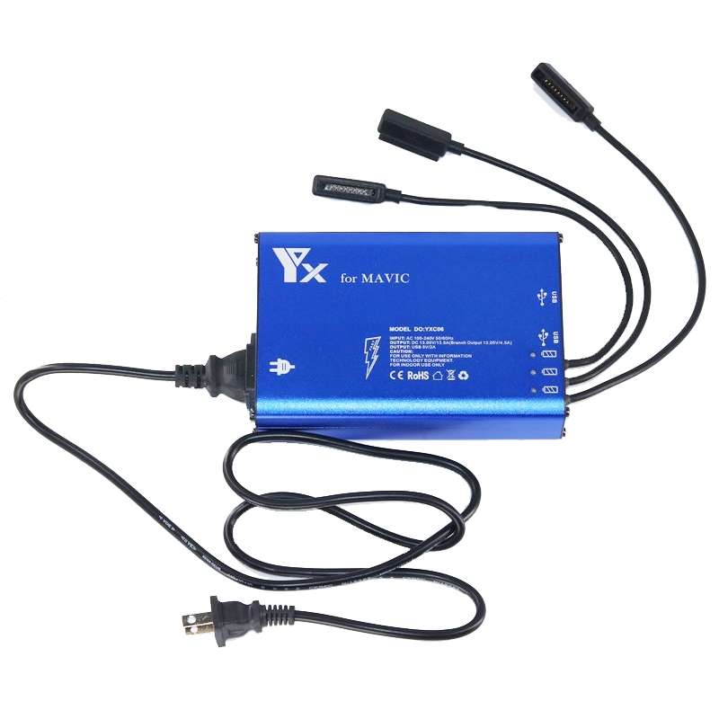 For DJI MAVIC Pro Aluminum Alloy 5 in 1 Hub Intelligent Battery Controller Charger, Plug Type:US Plu