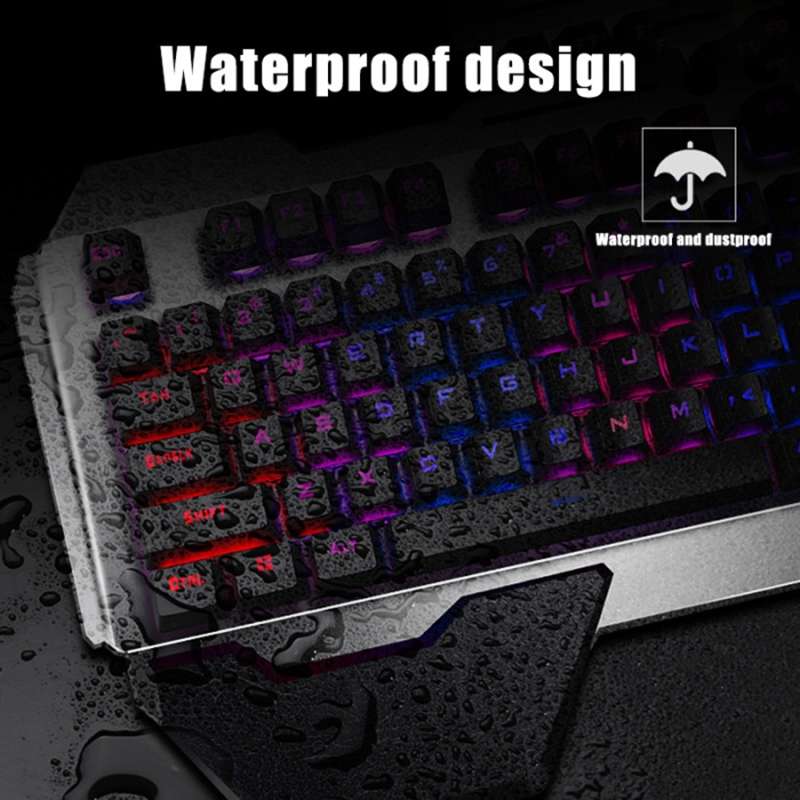 K680 Rechargeable Wireless Keyboard and Mouse Set(Black Mixed Color)