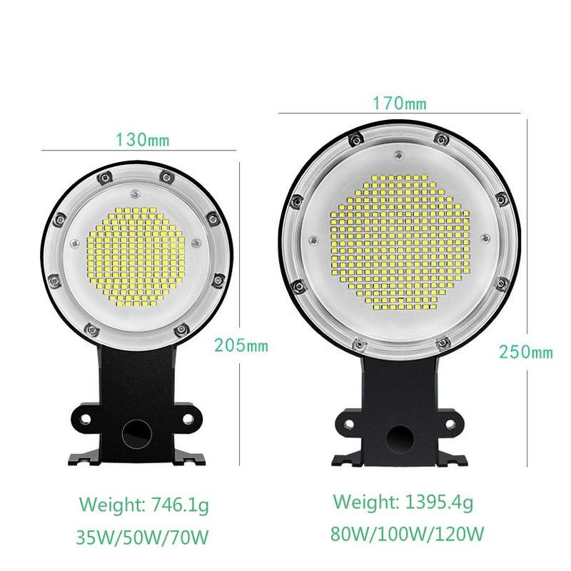 80W LED Outdoor Light Sensing IP65 Waterproof Wall Lamp Garden Courtyard Street Light(White Light)