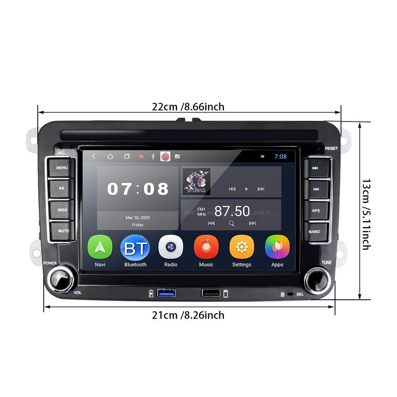 Suitable for Volkswagen 7-inch Car Multimedia Player Navigation Bluetooth Reversing Integrated Machi