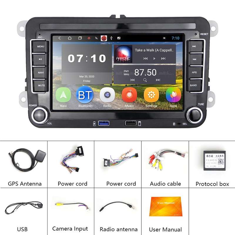 Suitable for Volkswagen 7-inch Car Multimedia Player Navigation Bluetooth Reversing Integrated Machi