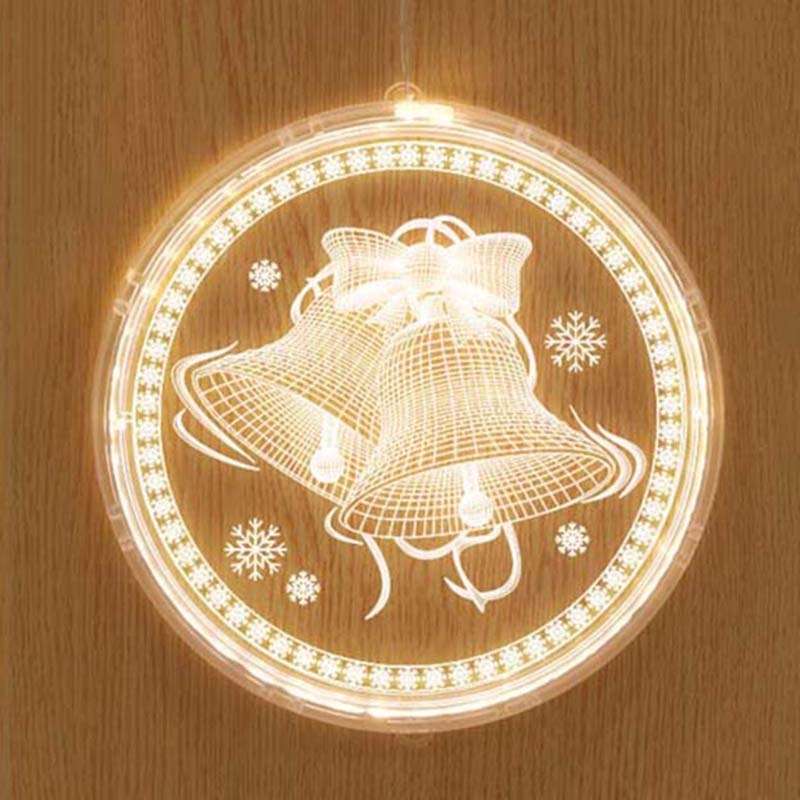 Christmas Decoration Light LED Holiday 3D Hanging Lamp, Power:Battery(Santa Claus)
